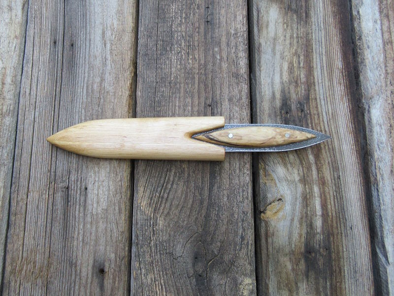 Leichtes Messer mit hölzernem Klingenschutz – Bild 7