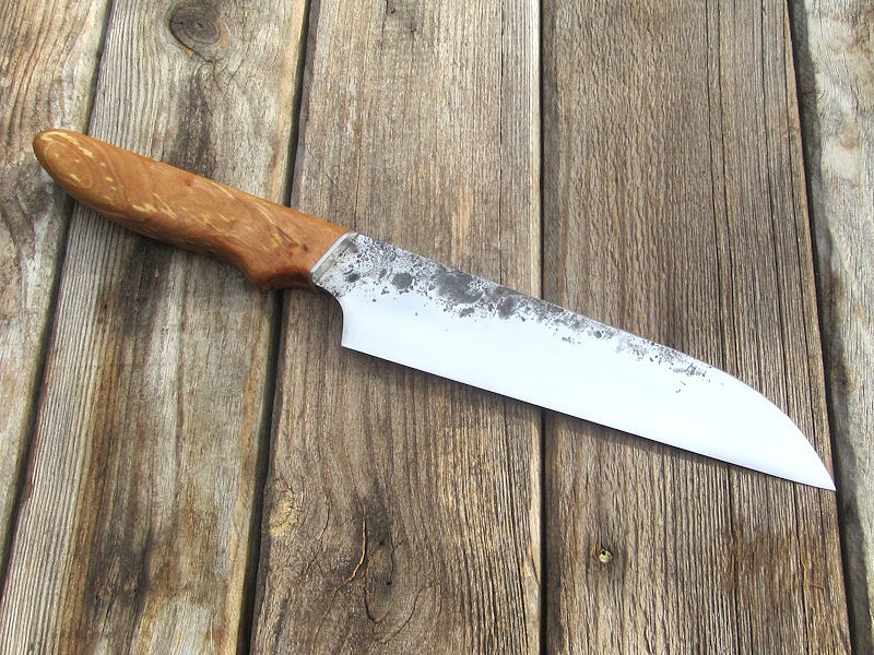 Handgeschmiedetes Messer / Küchenmesser – Federstahl / 1.8159 – Bild 2