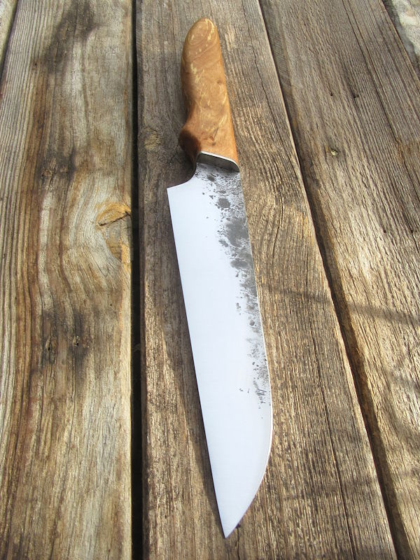 Handgeschmiedetes Messer / Küchenmesser – Federstahl / 1.8159 – Bild 4