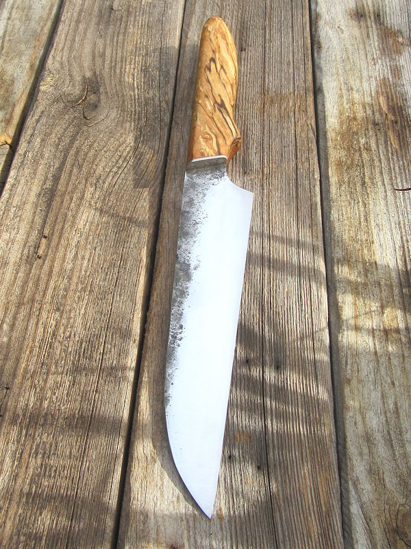 Handgeschmiedetes Messer / Küchenmesser – Federstahl / 1.8159 – Bild 5